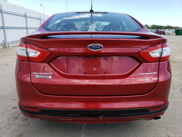 3FA6P0SUXER264264 - 2014 FORD FUSION TITANIUM PHEV MAROON photo 6