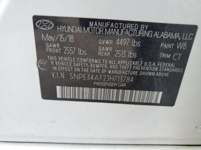 5NPE34AF2JH713784 - 2018 HYUNDAI SONATA SPORT 白色 照片 12