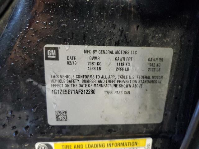 1G1ZE5E71AF212280 - 2010 CHEVROLET MALIBU LTZ CHARCOAL photo 12