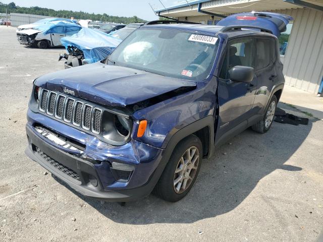 ZACNJAAB3LPL26198 - 2020 JEEP RENEGADE SPORT BLUE photo 1