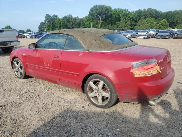 WAUAT48H14K017569 - 2004 AUDI A4 3.0 CABRIOLET RED photo 2