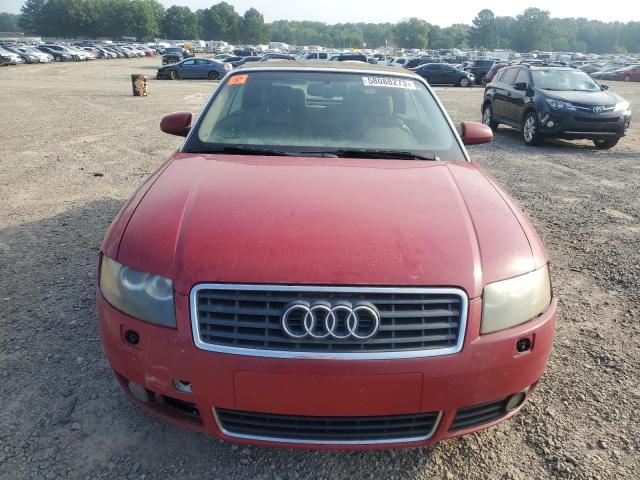 WAUAT48H14K017569 - 2004 AUDI A4 3.0 CABRIOLET RED photo 5