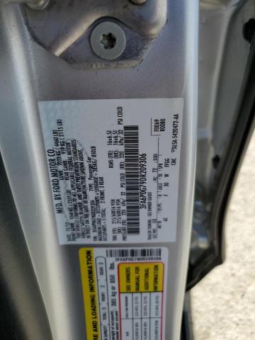 3FA6P0G79DR209306 - 2013 FORD FUSION S GRAY photo 12