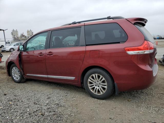 5TDYK3DC9BS140955 - 2011 TOYOTA SIENNA XLE BURGUNDY photo 2