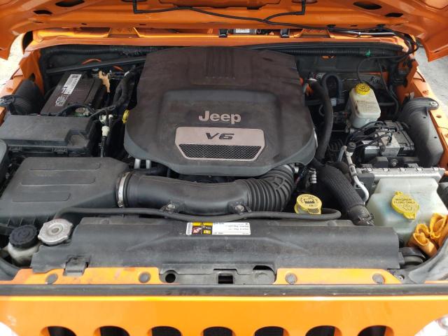 1C4AJWAG5CL286592 - 2012 JEEP WRANGLER SPORT ORANGE photo 11