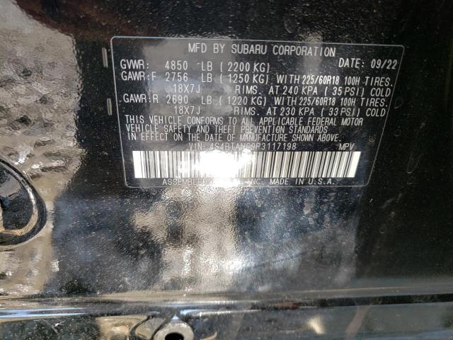 4S4BTANC9P3117198 - 2023 SUBARU OUTBACK LIMITED BLACK photo 13