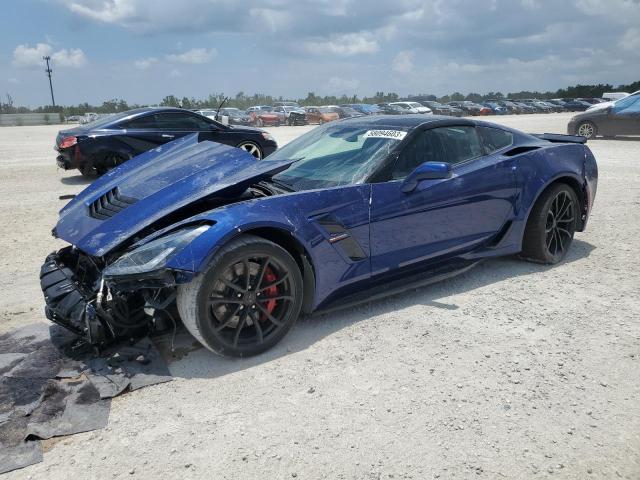 1G1YY2D73J5105496 - 2018 CHEVROLET CORVETTE GRAND SPORT 2LT BLUE photo 1