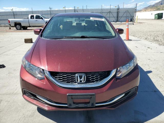 19XFB2F54EE040969 - 2014 HONDA CIVIC LX MAROON photo 5