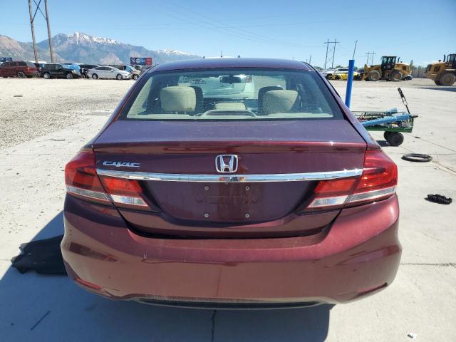 19XFB2F54EE040969 - 2014 HONDA CIVIC LX MAROON photo 6