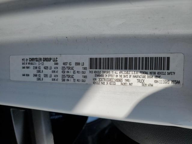 3C6TRVDG8EE109965 - 2014 RAM PROMASTER 2500 HIGH WHITE photo 13