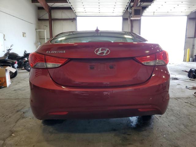 5NPDH4AE4DH394347 - 2013 HYUNDAI ELANTRA GLS RED photo 6