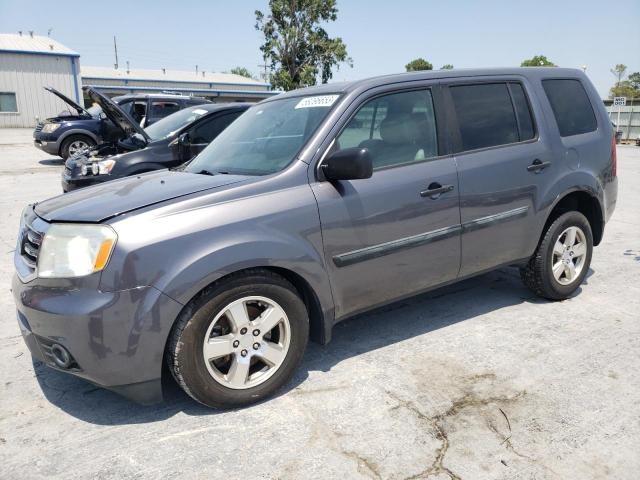 5FNYF4H2XFB011418 - 2015 HONDA PILOT LX GRAY photo 1