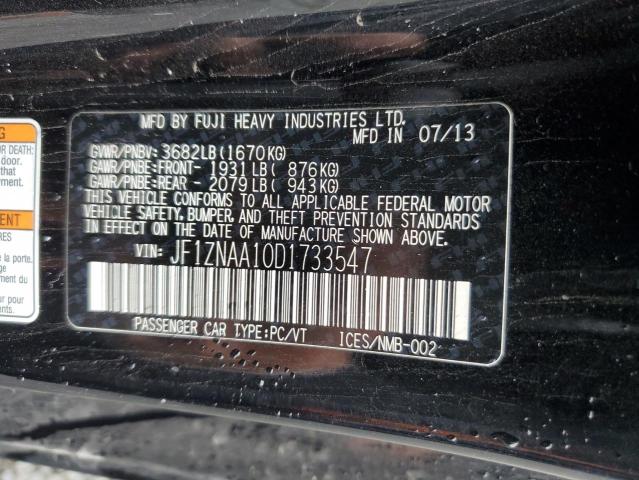 JF1ZNAA10D1733547 - 2013 TOYOTA SCION FR-S BLACK photo 12