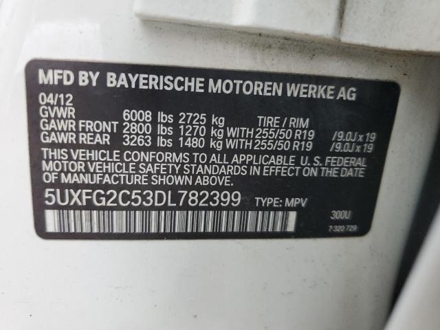 5UXFG2C53DL782399 - 2013 BMW 6 SERIES XDRIVE35I 白色 照片 12
