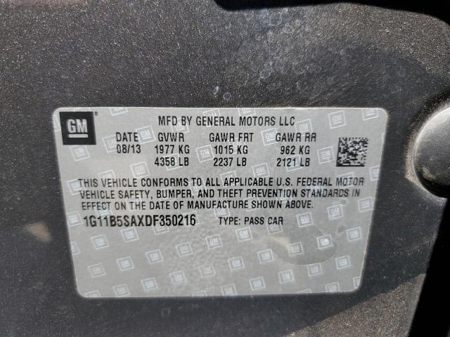 1G11B5SAXDF350216 - 2013 CHEVROLET MALIBU LS 石墨色 照片 12