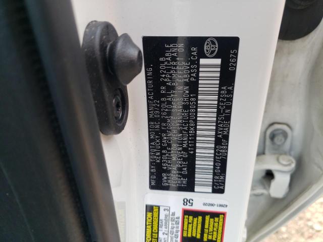 4T1T11BK8PU080581 - 2023 TOYOTA CAMRY SE NIGHT SHADE WHITE photo 12