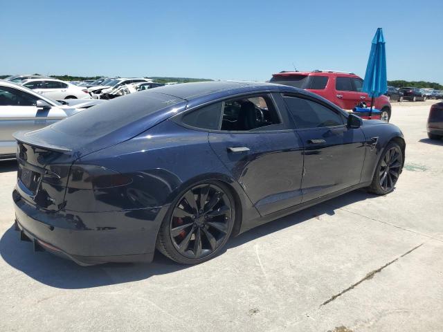 5YJSA1H18EFP60596 - 2014 TESLA MODEL S 蓝色 照片 3