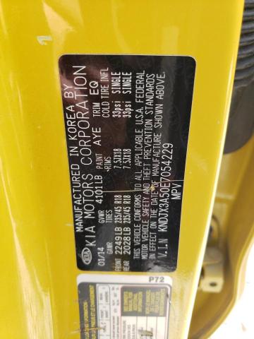 KNDJX3A50E7054229 - 2014 KIA SOUL ! YELLOW photo 12