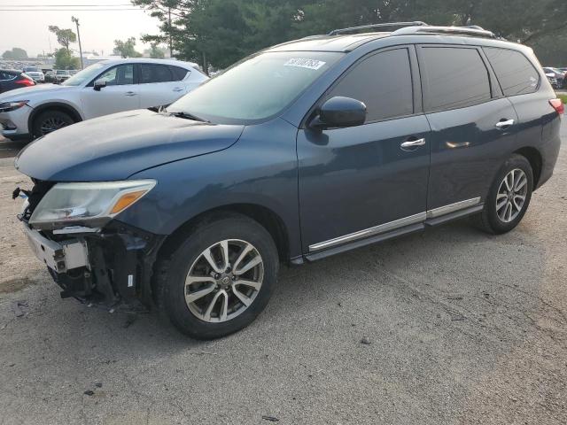 5N1AR2MM6EC618928 - 2014 NISSAN PATHFINDER S BLUE photo 1