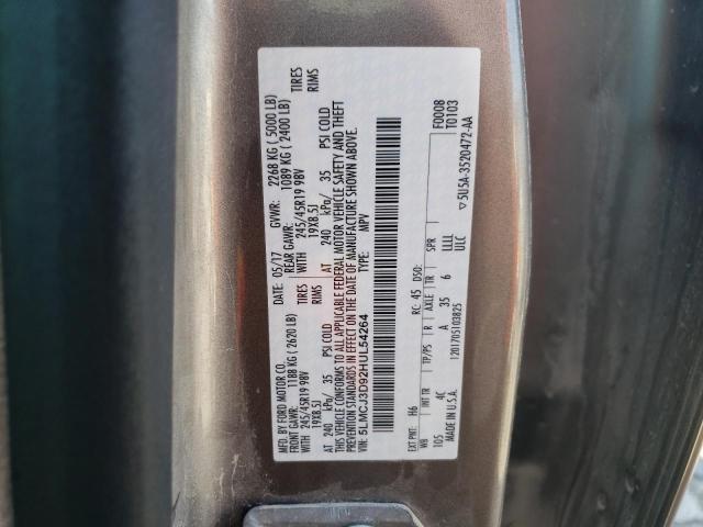 5LMCJ3D92HUL54264 - 2017 LINCOLN MKC RESERVE TAN photo 13