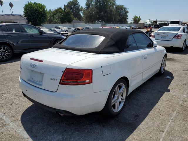 WAUAF48H67K021838 - 2007 AUDI A4 2.0T CABRIOLET WHITE photo 4