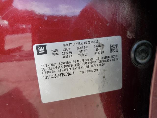 1G11C5SL6FF209404 - 2015 CHEVROLET MALIBU 1LT 栗色 照片 13