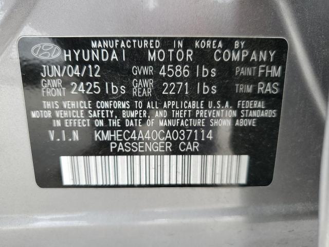 KMHEC4A40CA037114 - 2012 HYUNDAI SONATA HYBRID SILVER photo 12