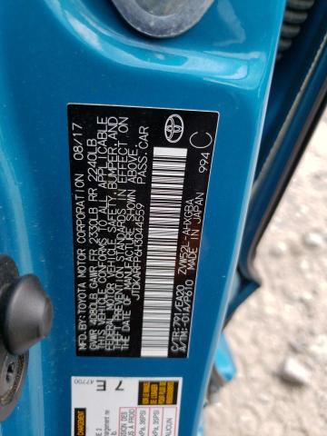 JTDKARFP6H3044559 - 2017 TOYOTA PRIUS PRIM ტურკოუსი ფოტო 12