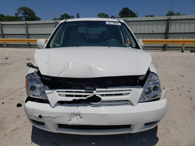 KNDMB133396277128 - 2009 KIA SEDONA WHITE photo 5