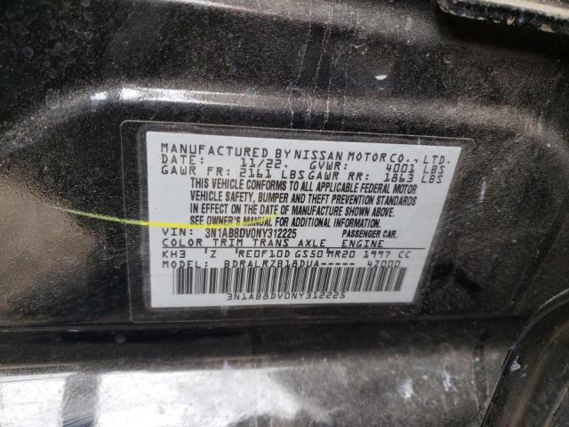 3N1AB8DV0NY312225 - 2022 NISSAN SENTRA SR BLACK photo 12