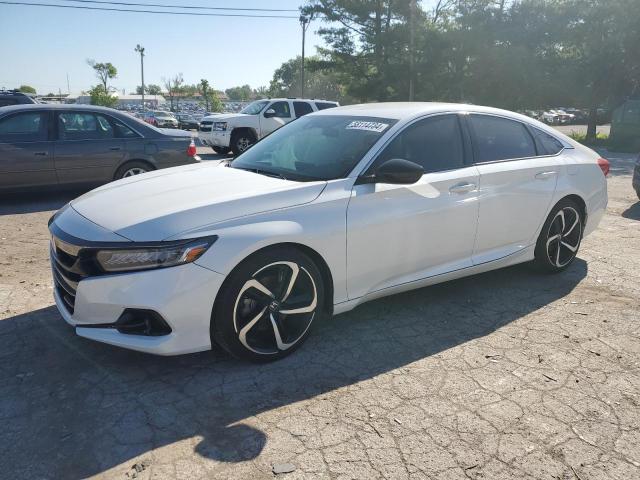 1HGCV1F45MA005498 - 2021 HONDA ACCORD SPORT SE WHITE photo 1