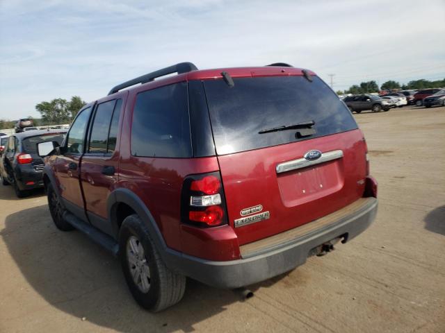 1FMEU73E56UB17824 - 2006 FORD EXPLORER XLT RED photo 3