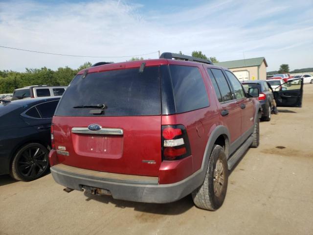 1FMEU73E56UB17824 - 2006 FORD EXPLORER XLT RED photo 4