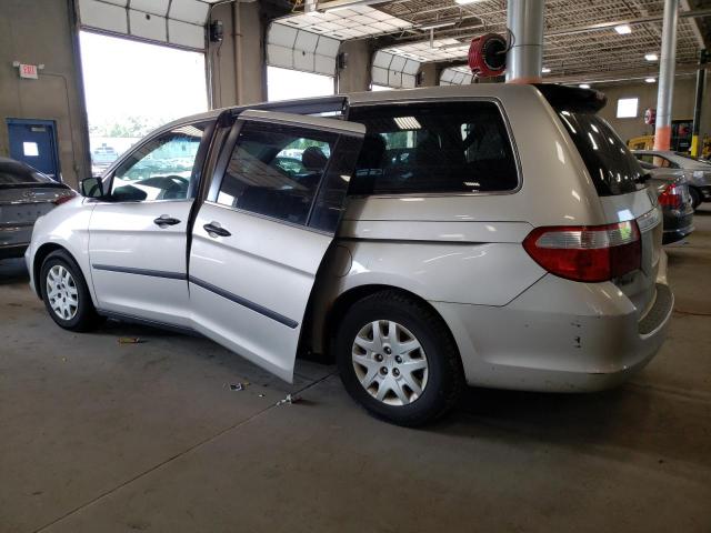 5FNRL38287B034026 - 2007 HONDA ODYSSEY LX SILVER photo 2