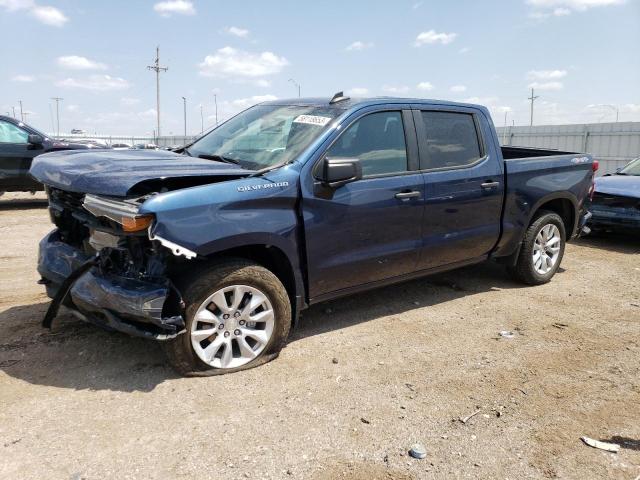 3GCPYBEKXMG370029 - 2021 CHEVROLET SILVERADO K1500 CUSTOM BLUE photo 1