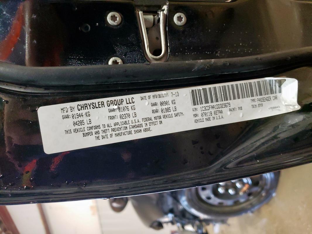 1C3CDFAA1DD323679 - 2013 DODGE DART SE BLACK photo 12