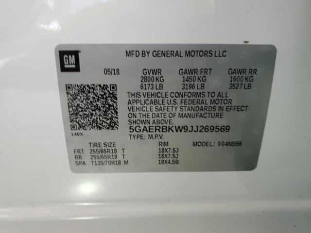 5GAERBKW9JJ269569 - 2018 BUICK ENCLAVE ESSENCE თეთრი ფოტო 13