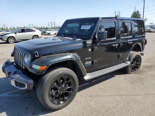 1C4JJXP63MW773410 - 2021 JEEP WRANGLER U SAHARA 4XE BLACK photo 1