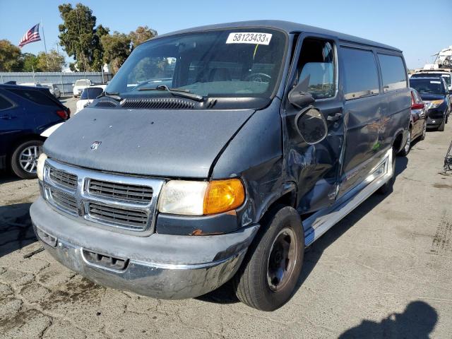 2B5WB25Z5YK119446 - 2000 DODGE RAM WAGON B2500 BLUE photo 3