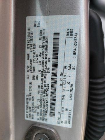 1FMCU0F61LUC70229 - 2020 FORD ESCAPE S SILVER photo 12