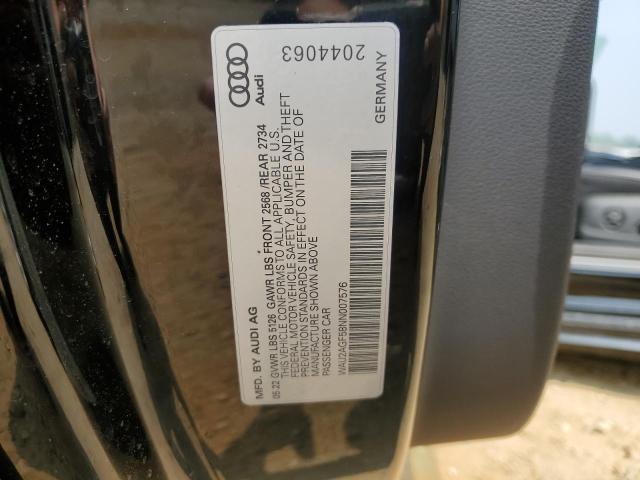 WAU2AGF58NN007576 - 2022 AUDI A5 PREMIUM 45 BLACK photo 13