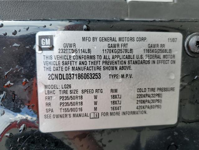 2CNDL037186063253 - 2008 CHEVROLET EQUINOX SPORT BLACK photo 13