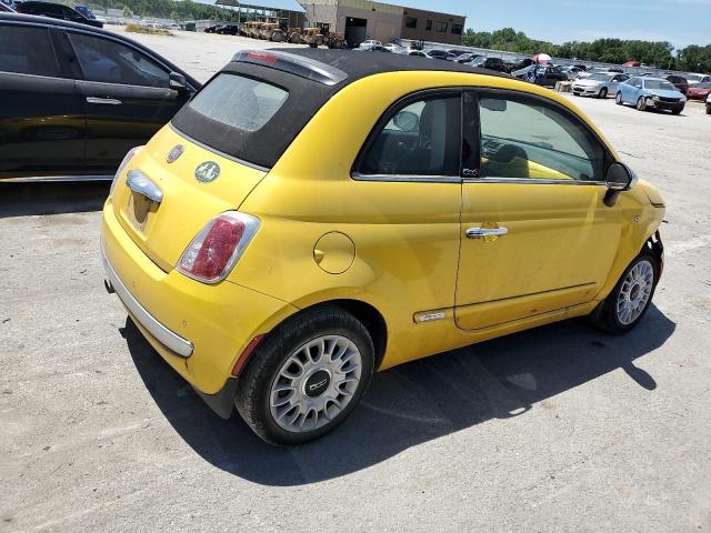 3C3CFFER2FT685687 - 2015 FIAT 500 LOUNGE YELLOW photo 3