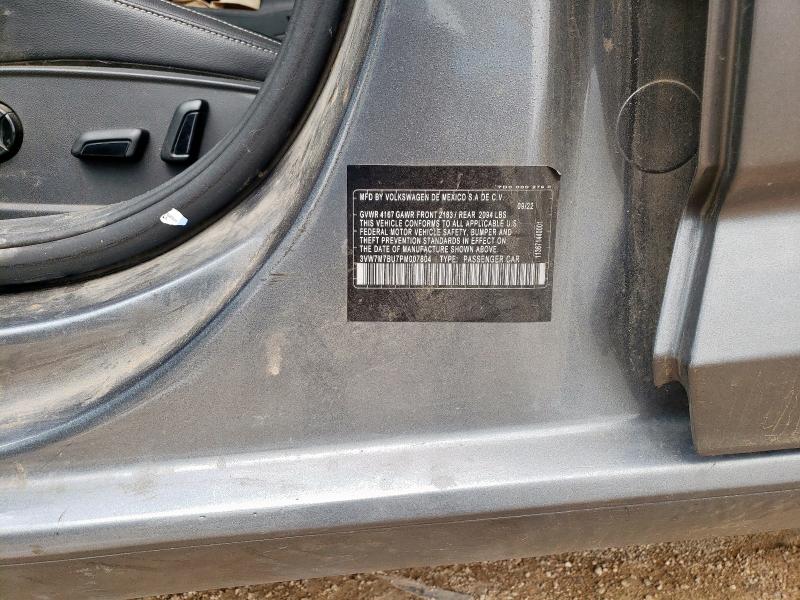 3VW7M7BU7PM007804 - 2023 VOLKSWAGEN JETTA SE გრაფიტი ფოტო 12