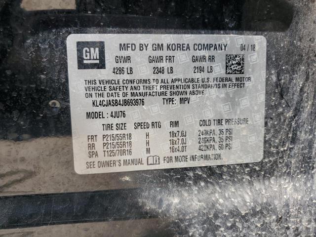 KL4CJASB4JB693976 - 2018 BUICK ENCORE PREFERRED BLACK photo 13