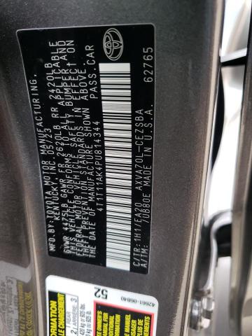 4T1T11AK4PU814344 - 2023 TOYOTA CAMRY SE NIGHT SHADE GRAY photo 12