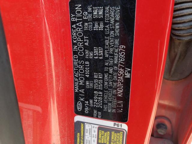 KNDJP3A56F7769579 - 2015 KIA SOUL + RED photo 13
