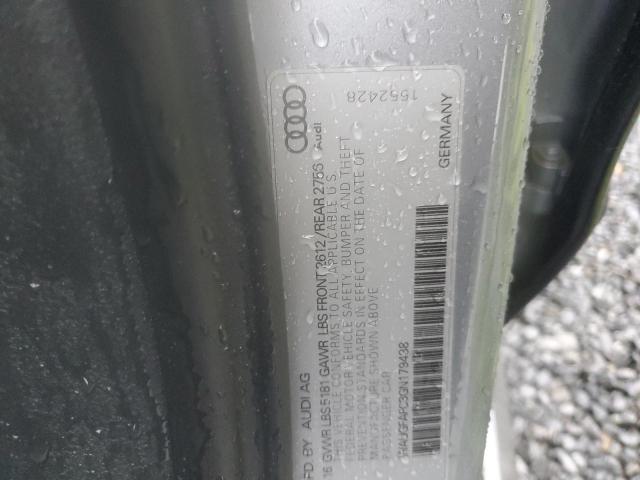 WAUGFAFC3GN179438 - 2016 AUDI A6 PREMIUM PLUS 银色 照片 12