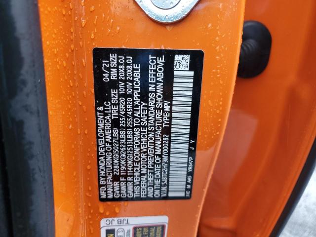 5J8TC2H79MY000282 - 2021 ACURA RDX ADVANCE ORANGE photo 14