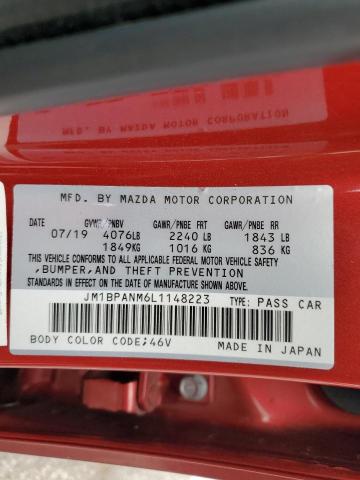 JM1BPANM6L1148223 - 2020 MAZDA 3 PREMIUM RED photo 13